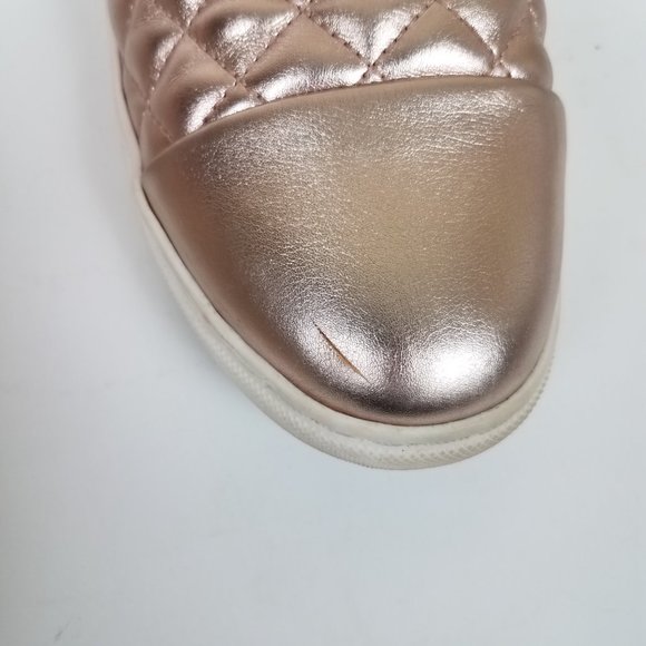 Steve Madden Zaander Pink Rose Gold Shiny Faux Leather Slip On Loafers - Picture 13 of 16